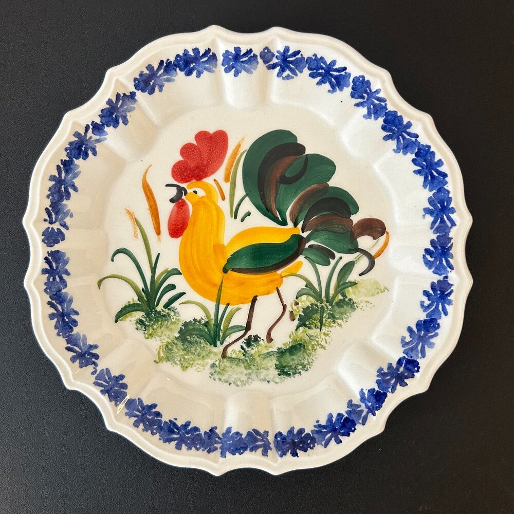 Rooster decorative ceramic plate